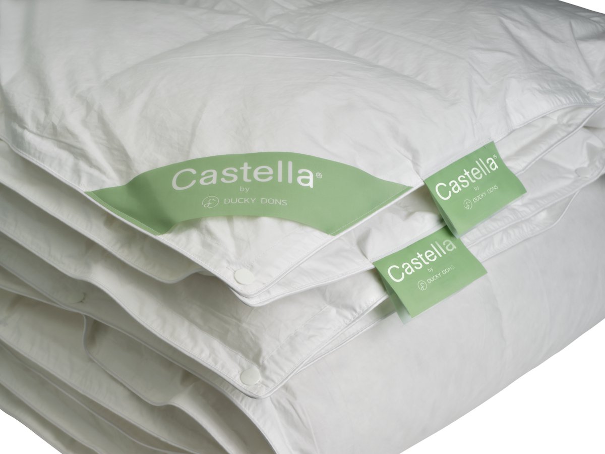 Castella Dekbed - Aurora 4 Seizoenen Dekbed | 140x220 cm - 90% Ganzendons Eenpersoons Dekbed - Extra Lang - Zomerdekbed & Winterdekbed - Anti-Huisstofmijt - Ventilerend & Absorberend