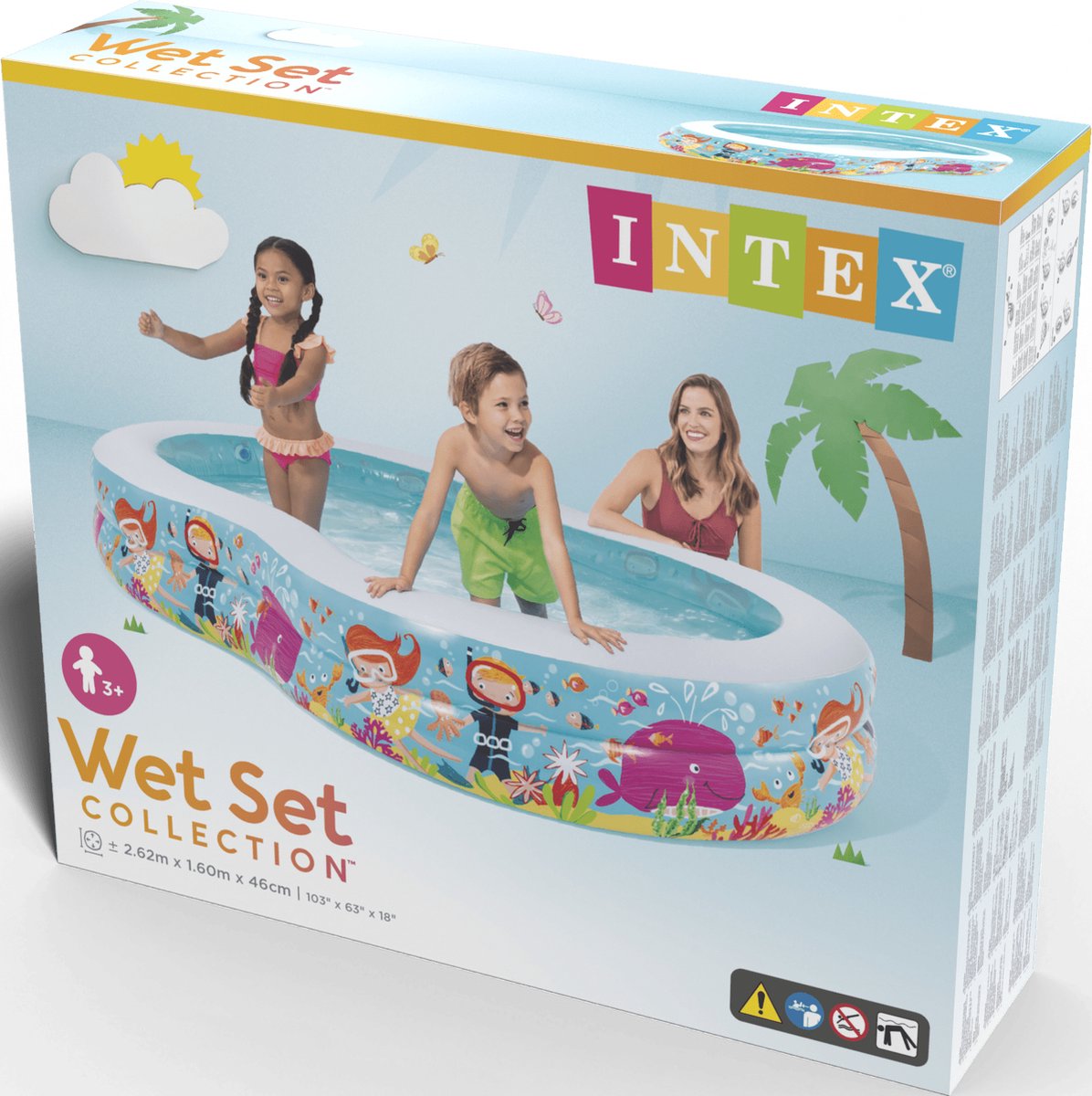 Intex Snorkel Fun Swim Opblaaszwembad - 262 x 160 x 46 cm — afbeelding 4