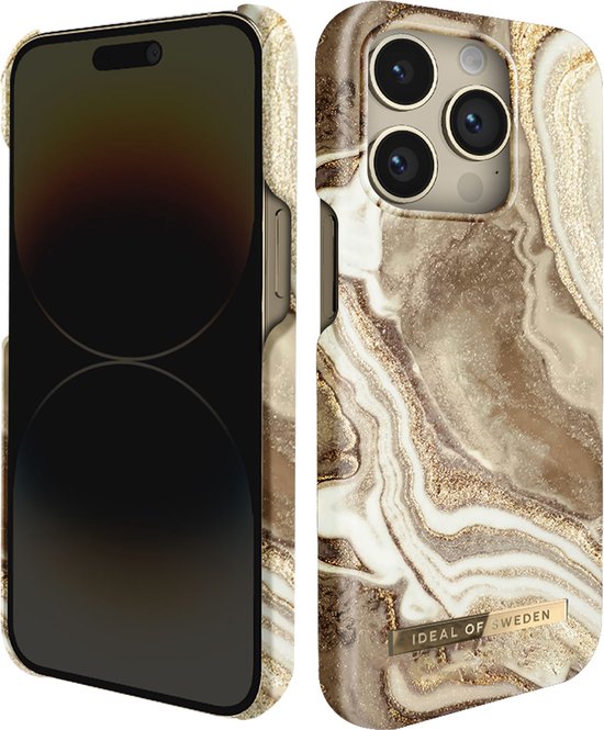 iDeal of Sweden hoesje voor iPhone 14 Pro Max - Backcover - Fashion Case - Golden Sand Marble
