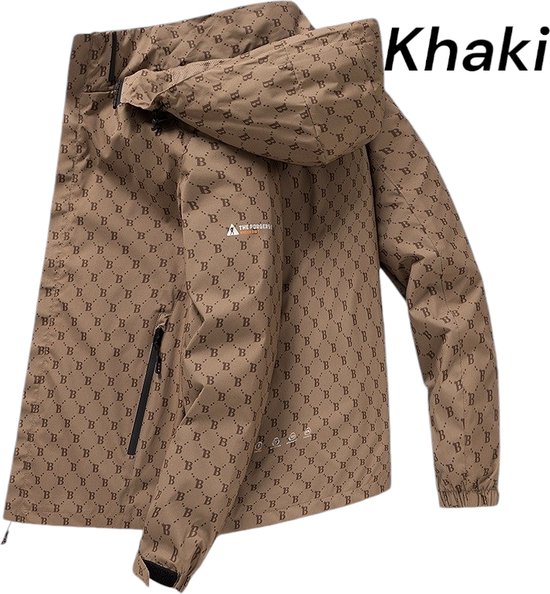 Aventury® Windjack - Windjack Heren - Regenjack - Regenjas Heren - Regenjas - Outdoorjassen - Maat L - Khaki