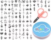 PLAY IT Breloques 100 Pièces Argent - Perles - Avec Rouleau de Fil et Ciseaux