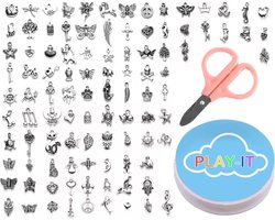 foto van PLAY IT Bedels 100 Stuks Zilver - Kralen - Inclusief Rol draad & Schaar