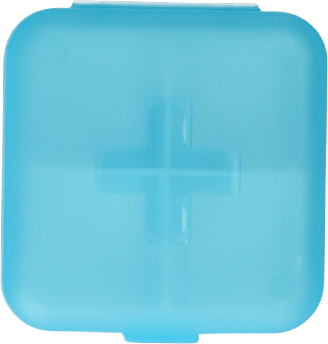 Goedkoopste Pillendoos Plus 4 Vakken Blauw