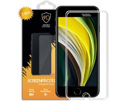 2-Pack MobyDefend Screenprotectors - Geschikt voor Apple iPhone SE (2020/2022) / iPhone 8 / iPhone 7 - Case-Friendly Screensavers - Gehard Glas