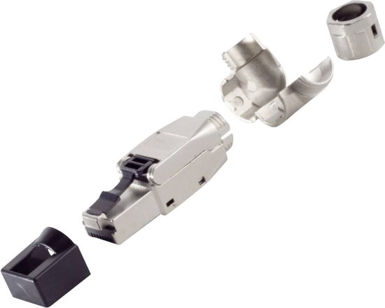 Fiche électronique RJ-45 BKL, CAT., sans outil, coudée, STP. 8.1 10121218 Argent 1 pièce(s)