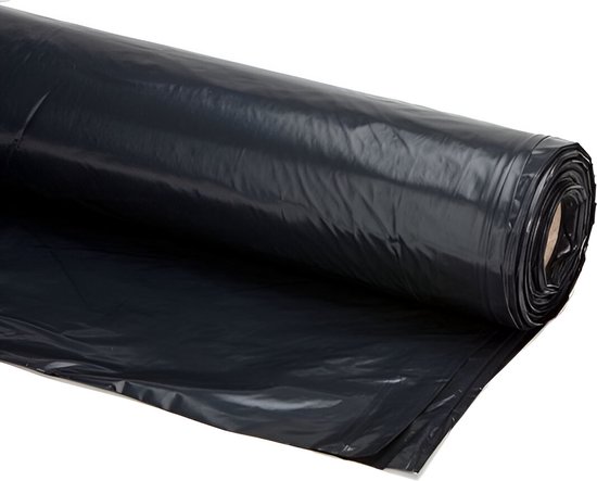 Bouwfolie | Afdekfolie | Zwart | 6 x 50 mtr. | T100 | Folierol
