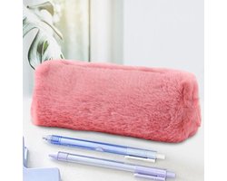 Fluffy etui oud roze 21x9 cm