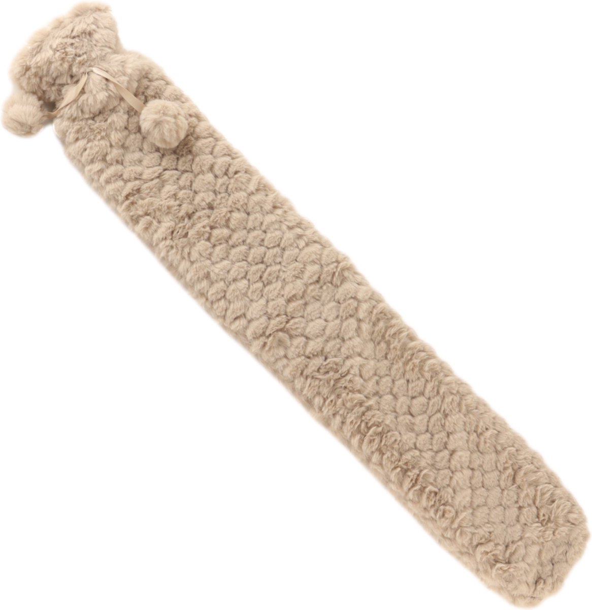 Goedkoopste MARBEAUX Lange Kruik - Warmwaterkruik Lang - met Zachte Hoes - Beige - 2 Liter