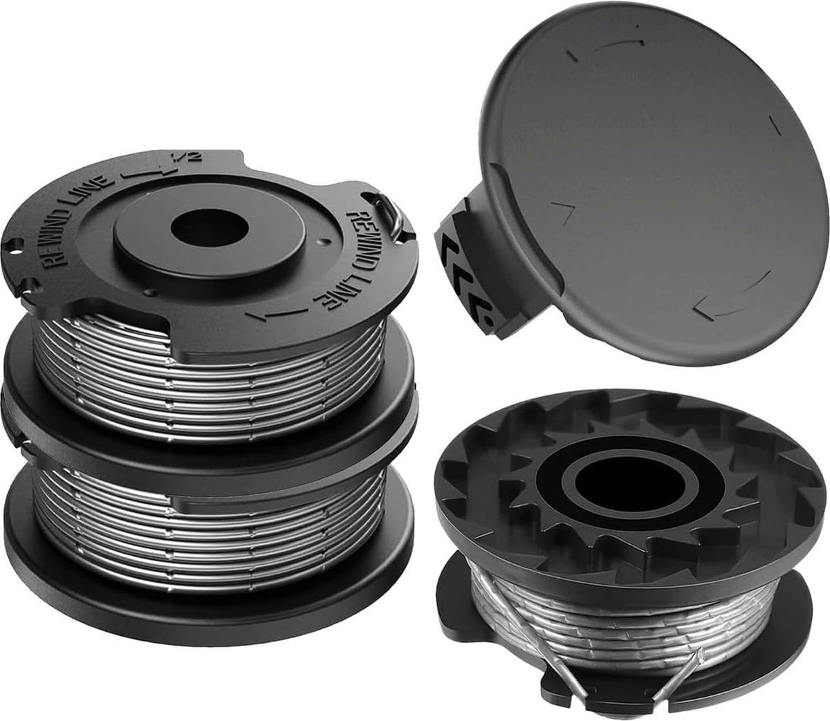 Strimmer spoel lijn, 3 STKS Φ1.65mm 4.9m String Trimmer Vervangende Spoel Lijn + geschikt voor F016F04557 Spoel Cover, Autofeed Nylon Spoelen geschikt voor Bosch ART 23 SL 26 SL Gras Trimmer