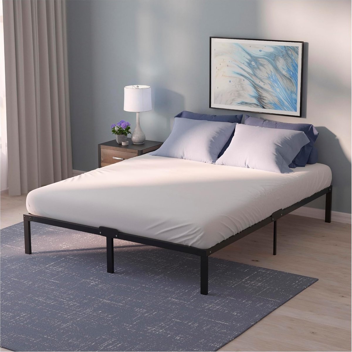 Bed met opbergruimte 180 x 200 cm met hoofdbord met verticale naden beige stof - KILACLO