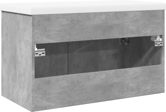 vidaXL - Meuble lavabo - avec - encastré - évier - gris béton