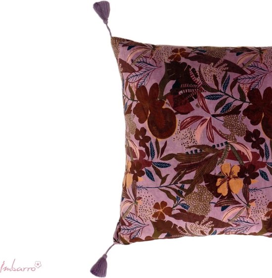 Imbarro - Kussen - Sierkussen - Merryl - Purple - 100 % katoen velvet - 50x50 cm