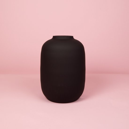 Vaas Modern Design Zwart Glas 29 cm