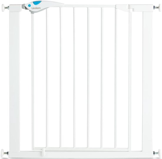 ib style Deurhekje Berrin XXL 85-185 - extra brede doorgang, traphekje voor baby's, honden, beschermingsrooster, zonder boren, 175-185 cm, wit