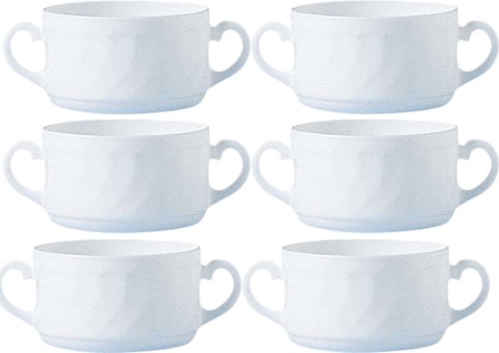 Serviço De Jantar Serviesset Luminarc Trianon Branco Vidro 19 Pcs Mrkean 0026102001448
