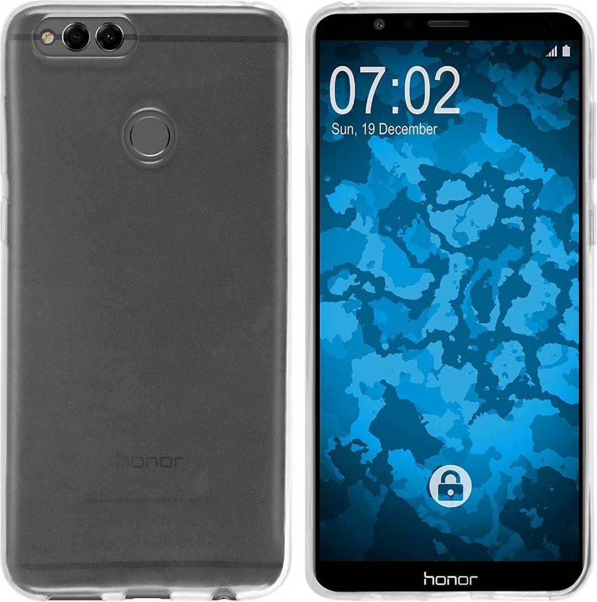 Shock Proof Case - Telefoonhoesje - Doorzichtig Hoesje voor Huawei Honor 7X - Transparant Wit