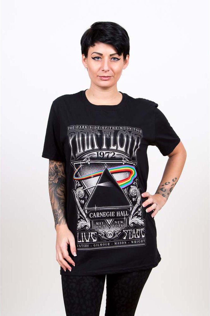 Pink Floyd - Carnegie Hall Poster Heren T-shirt - 3XL - Zwart