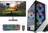 omiXimo - AMD Athlon - Complete Gaming Setup - 8 GB Ram - 240 GB SSD - LC803W - Gaming Set - 24" Gaming Monitor - Keyboard - Muis - Game PC met monitor