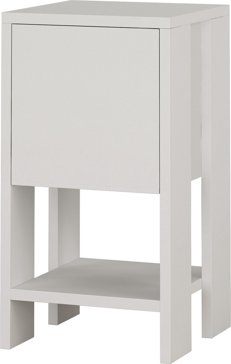 Hocus Picus Nachtkastje met Klapdeur - Wit - 30x30x55 cm