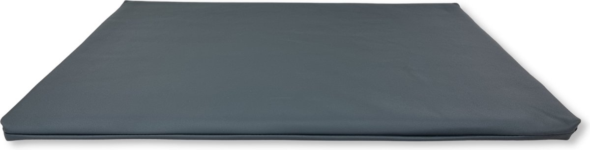 Topmast Leatherlook Benchkussen - Antraciet - 75 x 45 cm - Benchmat - Benchmatras - Spatwaterdicht - Hondenkussen