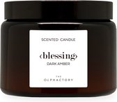 The Olphactory - Blessing Dark Amber - Scented Candle - 360 gram - 2 Lonten - 60 branduren - Geurkaars