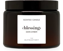 The Olphactory - Blessing Dark Amber - Scented Candle - 360 gram - 2 Lonten - 60 branduren - Geurkaars