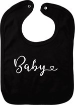 Zwarte slab voor baby met tekst 'Baby' met hartje - Zwangerschapaankondiging - Baby aankondiging - Zwanger - Pregnancy announcement - Pregnant - Coming soon - In verwachting