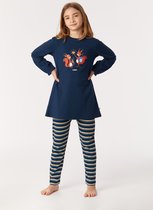 Woody pyjama meisjes - donkerblauw - eekhoorn - 222-1-BLB-S/883 - maat 152