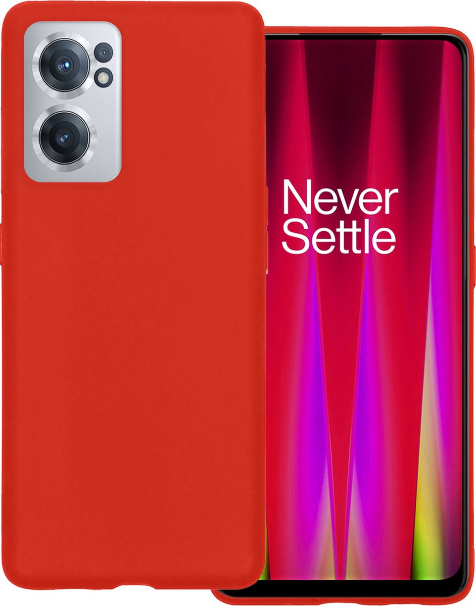 Hoesje Geschikt voor OnePlus Nord CE 2 - Sterk & Shockproof - Hoes Cover - Siliconen Case - Rood