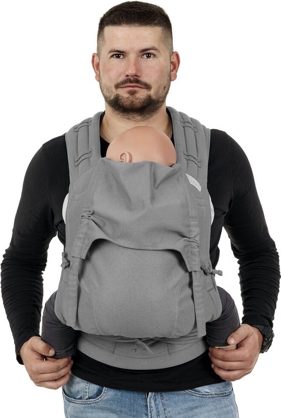 Fidella FlyClick - Half-Buckle Ergonomische Draagzak - Babydrager - Chevron - lichtgrijs - voor peuters