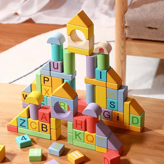 Unico 8932-0MAX Bouwblokken School Maximilian 117 Stuks - Educatief Speelgoed Met Schoolfiguren