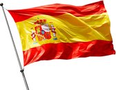 Techmex - Spaanse vlag 150 x 90 CM met Lus - Ophangbare Spaanse vlag