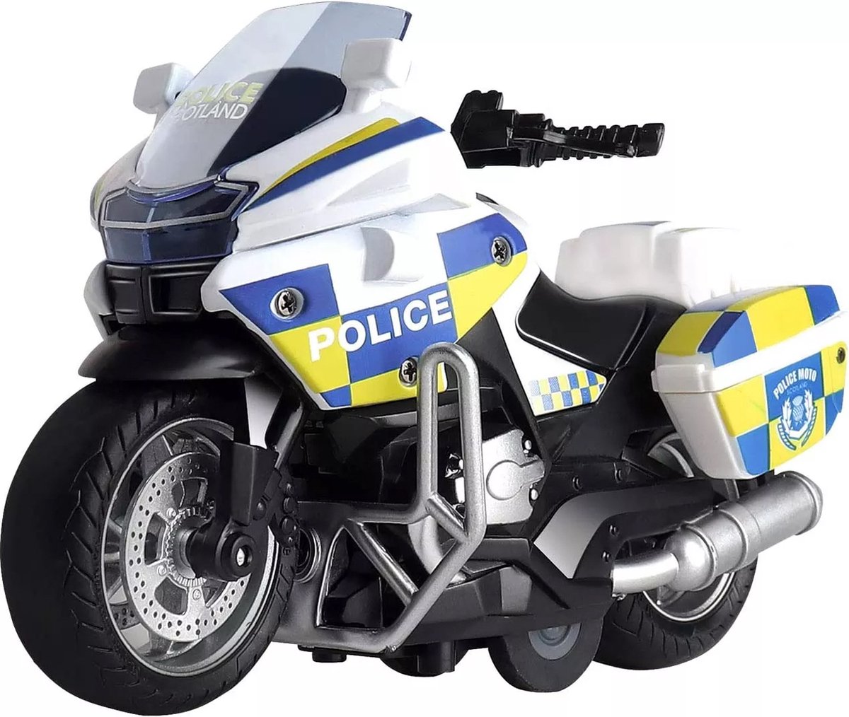 DieCast politiemotor - Classical Moto - metall motorcycle - pull-back /terug trek functie - met licht en geluidseffecten