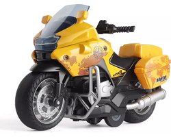 DieCast motor - Classical moto - metall motorcycle - pull-back /terug trek functie - met licht en geluid