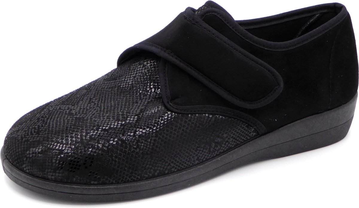 Neles Dames Pantoffel Stretch - 61800 Zwart - Maat 39