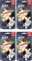 4x Felix Crispies - Rund & Kip - Kattensnack - 45g