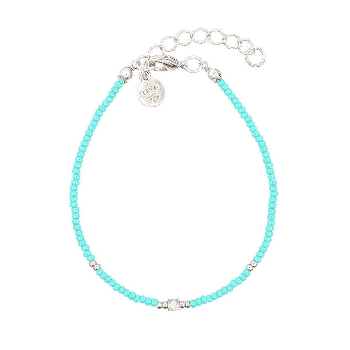 Mint15 Armband 'Elegance' - Tropical Turquoise - Zilver