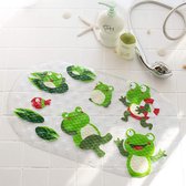 Badmatje - Antislip - Kinder Antislip mat Bad / Douche - Voor kinderen en baby's - mat voor in bad - mat voor in douche - douchemat met zuignappen - 69 x 39 cm - Kikkers
