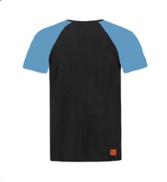 T-shirt zwart blauw