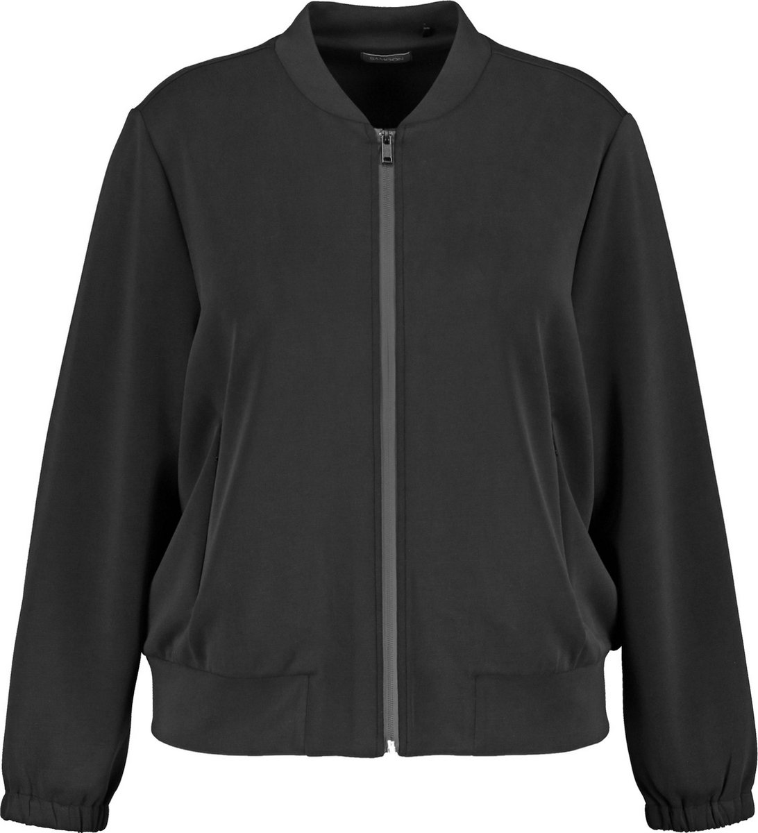 SAMOON Dames Casual bomberjack Black-46