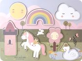 Puzzle licorne en bois - Puzzle LICORNE en bois épais - speelgoed licorne - Puzzle en forme de licorne - Puzzle animal en bois - Puzzle Paarden - Menthe et Milo - AVEC CARTE POSTER LICORNE GRATUITE