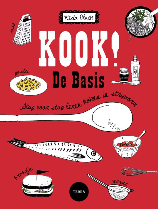 Cover van het boek 'Kook! De Basis' van K. Black