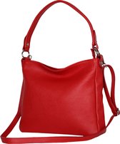 AmbraModa GLX35 - sac à main italien sac à bandoulière sac à bandoulière en cuir véritable rouge