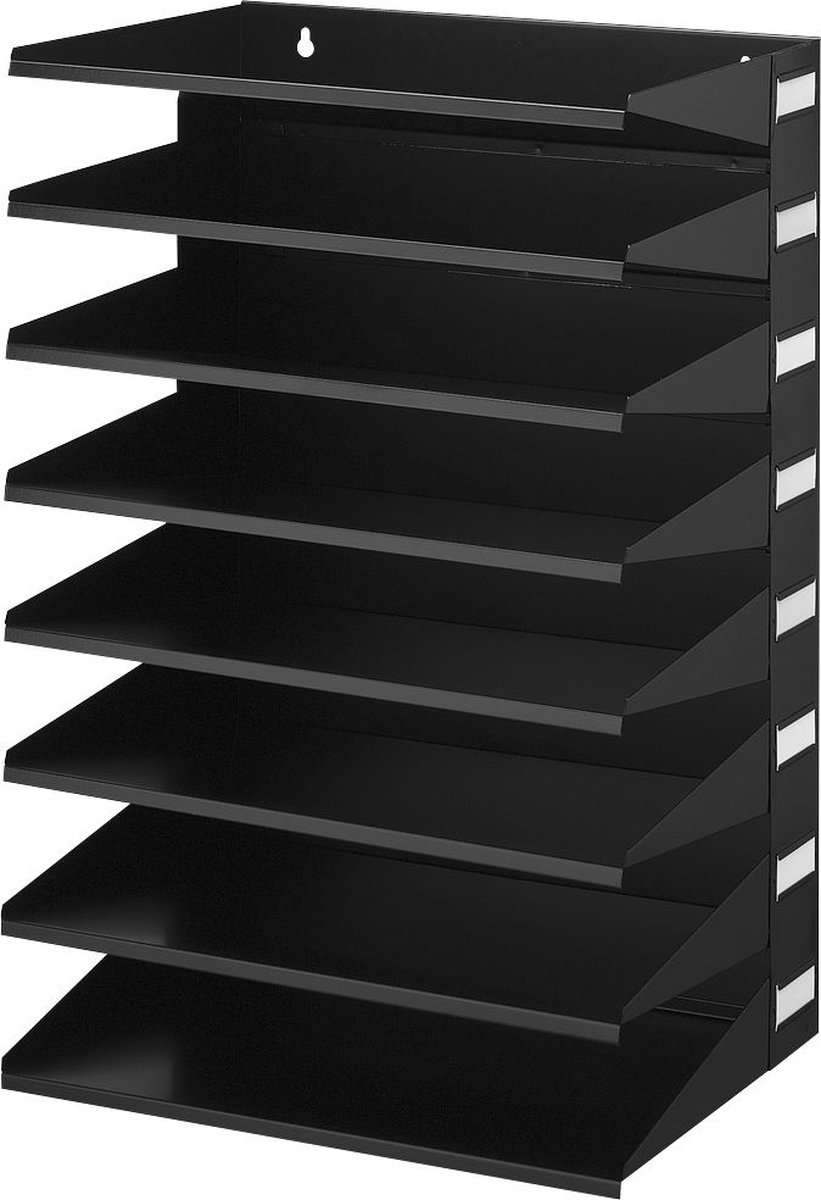Sorteerrek van gelakt staal DURABLE, 3 of 5 of 8 vakjes, verschillende kleuren