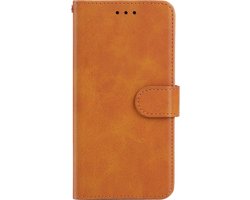 Mobigear Telefoonhoesje geschikt voor HTC Desire 22 Pro Hoesje | Mobigear Wallet Bookcase Portemonnee | Pasjeshouder voor 3 Pasjes | Telefoonhoesje voor Pinpas / OV Kaart / Rijbewijs - Bruin