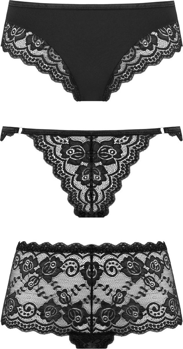 Underneath - Eden Set Van 3 Slips - Zwart