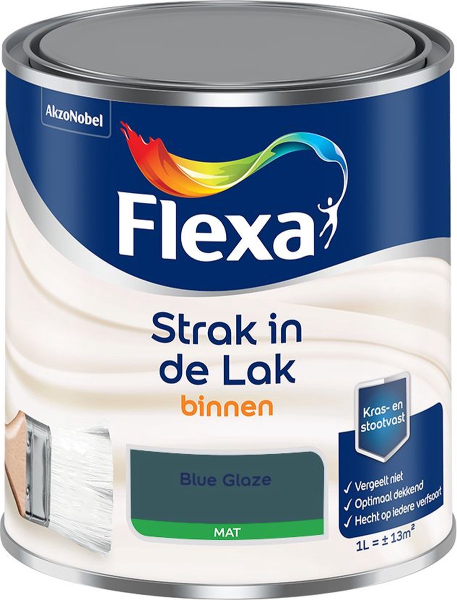 Flexa Strak in de Lak - Binnenlak - Mat - Blue Glaze - 1 liter