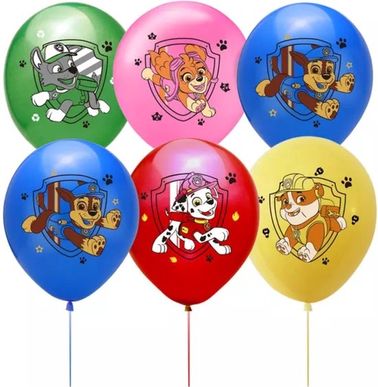 Paw patrol Ballon 15 stuks-Schild-Verjaardag-Thema-