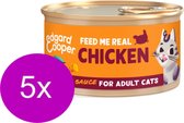 5x Edgard & Cooper Adult Chunks Kip - Nourriture pour chat - 85g