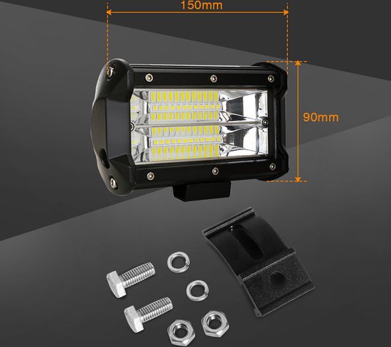 Willpower 2pcs 23CM 54W Led Work Lights for Tractor Led Light Bar 12V Offroad Driving Lights Combo Beam Fog Light Led Light Bar For Truck Tractor Car Boat 4x4
